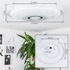 Hofstein Bellach Deckenpanel LED Weiß, 1-flammig 13 Hofstein Bellach Deckenpanel LED Weiß, 1-flammig -LED Leuchten Verkäufe 2022 bellach deckenpanel h3457832 3