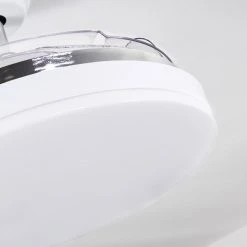 Hofstein Bendigo Deckenventilator LED Chrom, Wei&szlig;, Transparent, Klar, 1-flammig -LED Leuchten Verkäufe 2022 bendigo deckenventilator h3325650 17