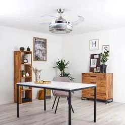 Hofstein Bendigo Deckenventilator LED Nickel-Matt, Transparent, Klar, 1-flammig 33 Hofstein Bendigo Deckenventilator LED Nickel-Matt, Transparent, Klar, 1-flammig -LED Leuchten Verkäufe 2022 bendigo deckenventilator h3325674 13