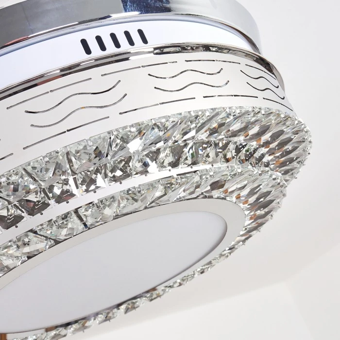 Hofstein Bendigo Deckenventilator LED Nickel-Matt, Transparent, Klar, 1-flammig 18 Hofstein Bendigo Deckenventilator LED Nickel-Matt, Transparent, Klar, 1-flammig – Bild 18