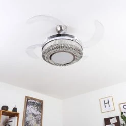 Hofstein Bendigo Deckenventilator LED Nickel-Matt, Transparent, Klar, 1-flammig 28 Hofstein Bendigo Deckenventilator LED Nickel-Matt, Transparent, Klar, 1-flammig -LED Leuchten Verkäufe 2022 bendigo deckenventilator h3325674 8