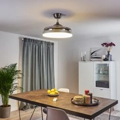 Hofstein Bendigo Deckenventilator LED Chrom, 1-flammig -LED Leuchten Verkäufe 2022 bendigo deckenventilator h3325759 10