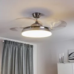 Hofstein Bendigo Deckenventilator LED Chrom, 1-flammig -LED Leuchten Verkäufe 2022 bendigo deckenventilator h3325759 11