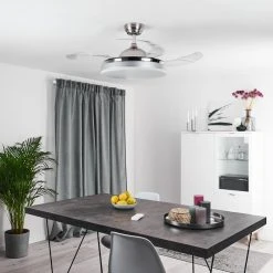 Hofstein Bendigo Deckenventilator LED Chrom, 1-flammig -LED Leuchten Verkäufe 2022 bendigo deckenventilator h3325759 13