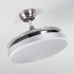 Hofstein Bendigo Deckenventilator LED Chrom, 1-flammig -LED Leuchten Verkäufe 2022 bendigo deckenventilator h3325759 15