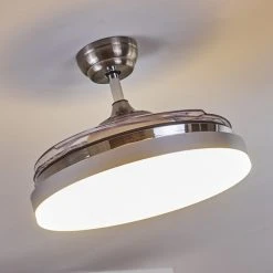 Hofstein Bendigo Deckenventilator LED Chrom, 1-flammig -LED Leuchten Verkäufe 2022 bendigo deckenventilator h3325759 4