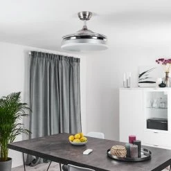 Hofstein Bendigo Deckenventilator LED Chrom, 1-flammig -LED Leuchten Verkäufe 2022 bendigo deckenventilator h3325759 6