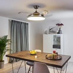 Hofstein Bendigo Deckenventilator LED Chrom, 1-flammig -LED Leuchten Verkäufe 2022 bendigo deckenventilator h3325759 7