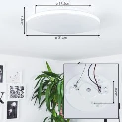 Hofstein Bergell Deckenpanel LED Weiß, 1-flammig -LED Leuchten Verkäufe 2022 bergell deckenpanel h3457788 3