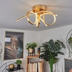 Hofstein Berisal Deckenleuchte LED Gold, 3-flammig -LED Leuchten Verkäufe 2022 berisal deckenleuchte h3550533 6