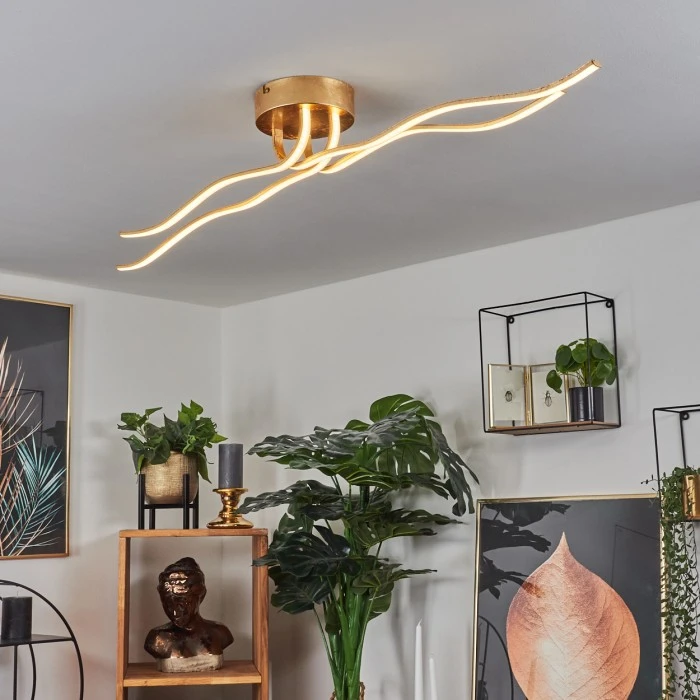 Hofstein Berisal Deckenleuchte LED Gold, 4-flammig 7 Hofstein Berisal Deckenleuchte LED Gold, 4-flammig – Bild 7