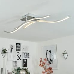 Hofstein Bernese Deckenleuchte LED Nickel-Matt, 3-flammig