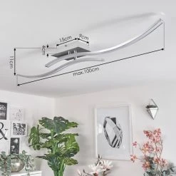 Hofstein Bernese Deckenleuchte LED Nickel-Matt, 2-flammig -LED Leuchten Verkäufe 2022 bernese deckenleuchte h3459188 3