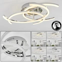 Hofstein Bidarray Deckenleuchte LED Chrom, 3-flammig