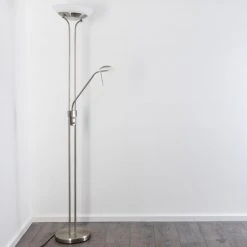 Hofstein Biot Deckenfluter LED Nickel-Matt, 2-flammig -LED Leuchten Verkäufe 2022 biot deckenfluter h165417 2