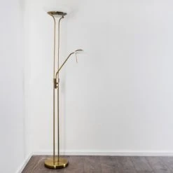 Hofstein Biot Deckenfluter LED Altmessing, 2-flammig -LED Leuchten Verkäufe 2022 biot deckenfluter h165424 4