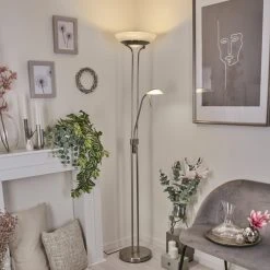 Hofstein Biot Deckenfluter LED Nickel-Matt, 2-flammig 18 Hofstein Biot Deckenfluter LED Nickel-Matt, 2-flammig -LED Leuchten Verkäufe 2022 biot deckenfluter h3551691 6