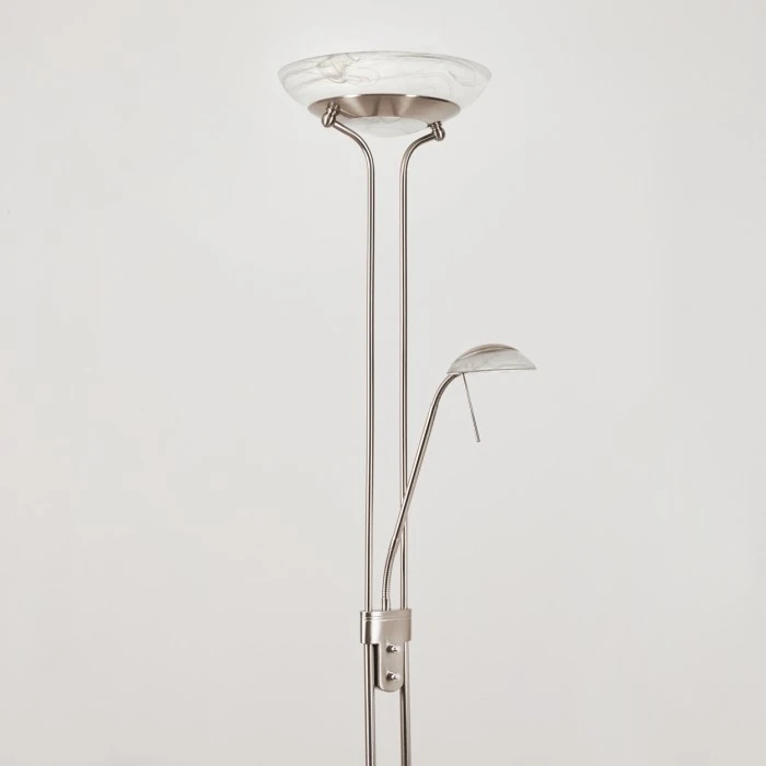 Hofstein Biot Deckenfluter LED Nickel-Matt, 2-flammig 8 Hofstein Biot Deckenfluter LED Nickel-Matt, 2-flammig – Bild 8