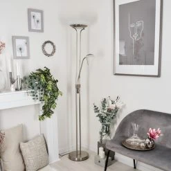 Hofstein Biot Deckenfluter LED Nickel-Matt, 2-flammig 21 Hofstein Biot Deckenfluter LED Nickel-Matt, 2-flammig -LED Leuchten Verkäufe 2022 biot deckenfluter h3551691 9