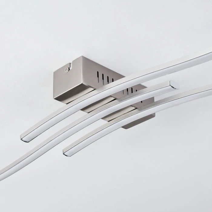 Hofstein Birches Deckenleuchte LED Nickel-Matt, 3-flammig 6 Hofstein Birches Deckenleuchte LED Nickel-Matt, 3-flammig – Bild 6