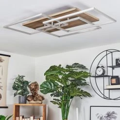 Hofstein Blandford Deckenleuchte LED Nickel-Matt, Silber, Naturfarben, 3-flammig, Fernbedienung -LED Leuchten Verkäufe 2022 blandford deckenleuchte h3552513 4