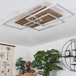 Hofstein Blandford Deckenleuchte LED Nickel-Matt, Silber, Naturfarben, 3-flammig, Fernbedienung -LED Leuchten Verkäufe 2022 blandford deckenleuchte h3552513 9