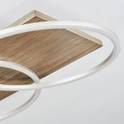 Hofstein Blandford Deckenleuchte LED Nickel-Matt, Silber, Naturfarben, 2-flammig, Fernbedienung -LED Leuchten Verkäufe 2022 blandford deckenleuchte h3560532 2