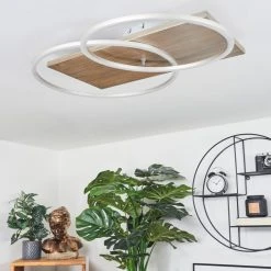 Hofstein Blandford Deckenleuchte LED Nickel-Matt, Silber, Naturfarben, 2-flammig, Fernbedienung -LED Leuchten Verkäufe 2022 blandford deckenleuchte h3560532 4