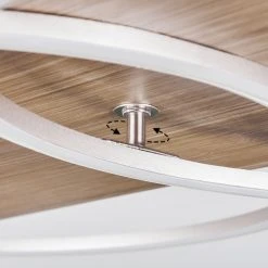 Hofstein Blandford Deckenleuchte LED Nickel-Matt, Silber, Naturfarben, 2-flammig, Fernbedienung -LED Leuchten Verkäufe 2022 blandford deckenleuchte h3560532 5