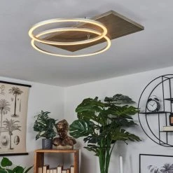 Hofstein Blandford Deckenleuchte LED Nickel-Matt, Silber, Naturfarben, 2-flammig, Fernbedienung -LED Leuchten Verkäufe 2022 blandford deckenleuchte h3560532 6