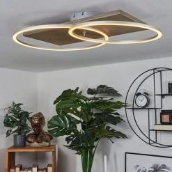 Hofstein Blandford Deckenleuchte LED Nickel-Matt, Silber, Naturfarben, 2-flammig, Fernbedienung -LED Leuchten Verkäufe 2022 blandford deckenleuchte h3560532 8