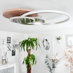 Hofstein Blandford Deckenleuchte LED Nickel-Matt, Silber, Naturfarben, 1-flammig, Fernbedienung -LED Leuchten Verkäufe 2022 blandford deckenleuchte h3570012 10