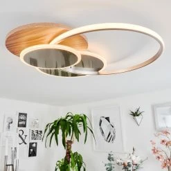 Hofstein Blandford Deckenleuchte LED Nickel-Matt, Silber, Naturfarben, 1-flammig, Fernbedienung -LED Leuchten Verkäufe 2022 blandford deckenleuchte h3570012 6