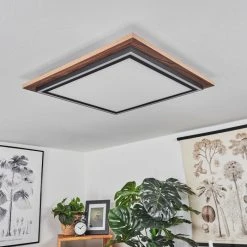 Hofstein Blandford Deckenpanel LED Braun, Holzoptik, 2-flammig, Fernbedienung -LED Leuchten Verkäufe 2022 blandford deckenpanel h3570821 11