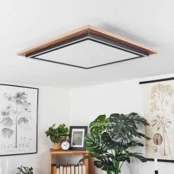 Hofstein Blandford Deckenpanel LED Braun, Holzoptik, 2-flammig, Fernbedienung -LED Leuchten Verkäufe 2022 blandford deckenpanel h3570821 9