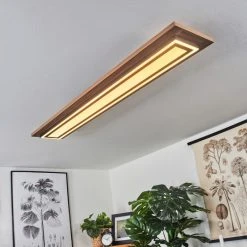 Hofstein Blandford Deckenpanel LED Schwarz, Braun, Holzoptik, 2-flammig, Fernbedienung -LED Leuchten Verkäufe 2022 blandford deckenpanel h3570845 6