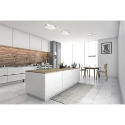 Bopp Leuchten AURA Deckenleuchte LED Silber, Aluminium, Weiß, 1-flammig