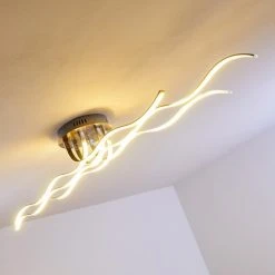 Hofstein Bovino Deckenleuchte LED Nickel-Matt, 1-flammig -LED Leuchten Verkäufe 2022 bovino deckenleuchte h167992 12