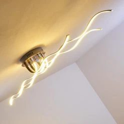 Hofstein Bovino Deckenleuchte LED Nickel-Matt, 1-flammig -LED Leuchten Verkäufe 2022 bovino deckenleuchte h167992 13