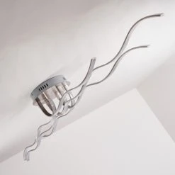 Hofstein Bovino Deckenleuchte LED Nickel-Matt, 1-flammig -LED Leuchten Verkäufe 2022 bovino deckenleuchte h167992 15