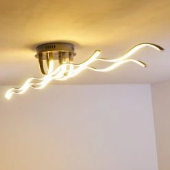 Hofstein Bovino Deckenleuchte LED Nickel-Matt, 1-flammig -LED Leuchten Verkäufe 2022 bovino deckenleuchte h167992 2