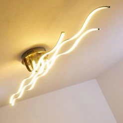 Hofstein Bovino Deckenleuchte LED Nickel-Matt, 1-flammig -LED Leuchten Verkäufe 2022 bovino deckenleuchte h167992 9