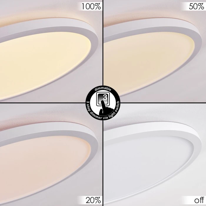 Hofstein Boyero Deckenpanel LED Weiß, 1-flammig 2 Hofstein Boyero Deckenpanel LED Weiß, 1-flammig – Bild 2