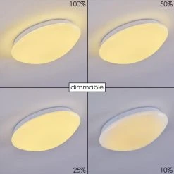 Hofstein Brighton Deckenleuchte LED Weiß, 1-flammig, Fernbedienung, Farbwechsler -LED Leuchten Verkäufe 2022 brighton deckenleuchte h3010327 do4 10
