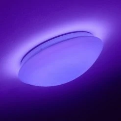 Hofstein Brighton Deckenleuchte LED Weiß, 1-flammig, Fernbedienung, Farbwechsler -LED Leuchten Verkäufe 2022 brighton deckenleuchte h3010327 do4 7