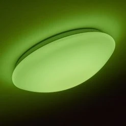 Hofstein Brighton Deckenleuchte LED Wei&szlig;, 1-flammig, Fernbedienung, Farbwechsler -LED Leuchten Verkäufe 2022 brighton deckenleuchte h3010365 do4 13