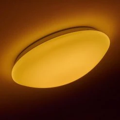 Hofstein Brighton Deckenleuchte LED Wei&szlig;, 1-flammig, Fernbedienung, Farbwechsler -LED Leuchten Verkäufe 2022 brighton deckenleuchte h3010365 do4 18