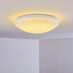 Hofstein Brighton Deckenleuchte LED Wei&szlig;, 1-flammig, Fernbedienung, Farbwechsler -LED Leuchten Verkäufe 2022 brighton deckenleuchte h3010365 do4 21