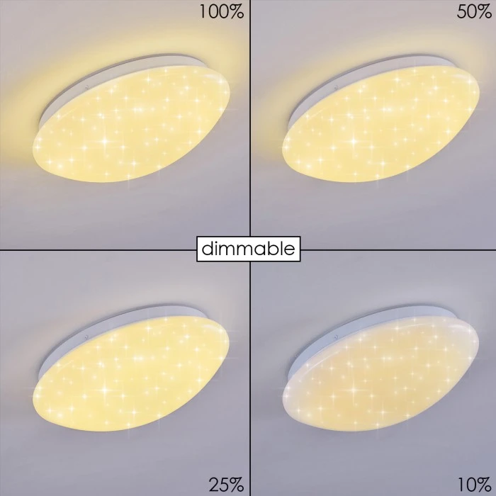 Hofstein Brighton Star Deckenleuchte LED Weiß, 1-flammig, Fernbedienung, Farbwechsler 11 Hofstein Brighton Star Deckenleuchte LED Weiß, 1-flammig, Fernbedienung, Farbwechsler – Bild 11