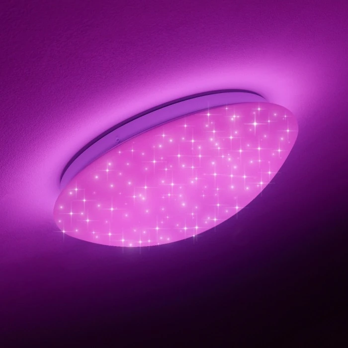 Hofstein Brighton Star Deckenleuchte LED Weiß, 1-flammig, Fernbedienung, Farbwechsler 10 Hofstein Brighton Star Deckenleuchte LED Weiß, 1-flammig, Fernbedienung, Farbwechsler – Bild 10